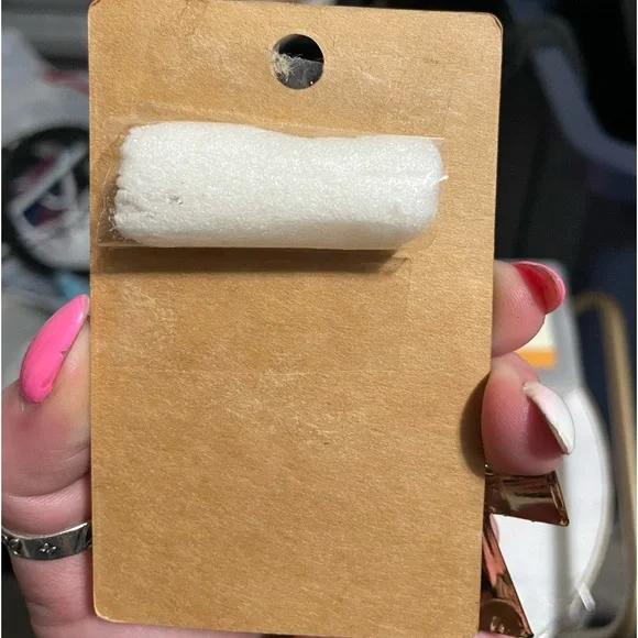 NWT GYPSY SOUTH Upcycled GG Earrings Dangle Crosses Rhinestone Crystals Gold - Picture 5 of 5